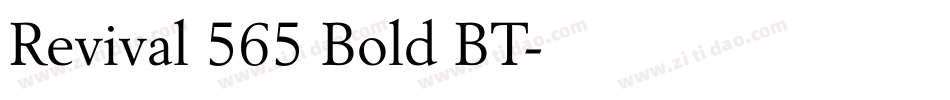 Revival 565 Bold BT字体转换